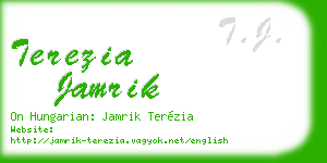 terezia jamrik business card