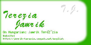 terezia jamrik business card